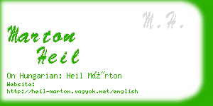 marton heil business card
